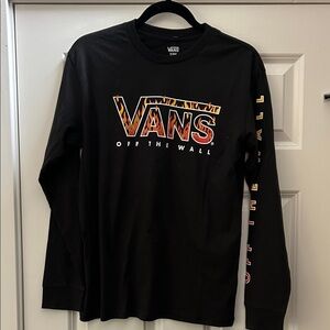 Vans Black Long Sleeve with Flame Graphic Kid’s Size XL